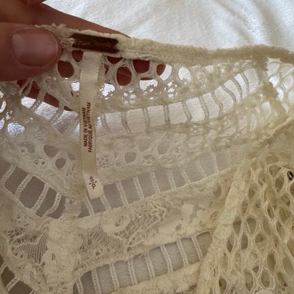 Free People Luna Lace Dress Ivory Small - Picture 6 of 7